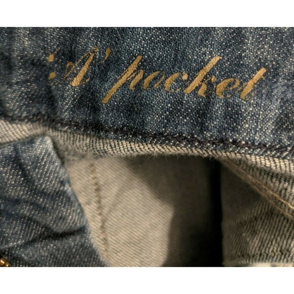 7 for all Mankind Boot Jeans  Women's Size 26  Lowrise 'A' Pocket w Rhinestones - Picture 11 of 15
